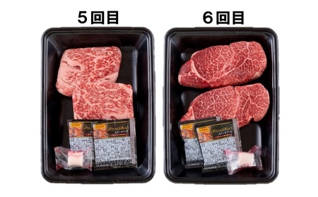《定期便》長崎和牛ミニステーキお届け便(6回)