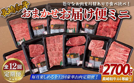 《定期便》長崎和牛おまかせお届け便ミニ(12回)