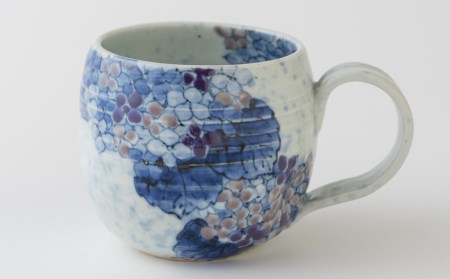 〈玉峰窯〉紫陽花マグカップ