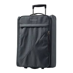 【2～3泊用 横あけも可能】折りたたみスーツケース グレー 機内持込可 コンパクト スーツケース MS-1063R3