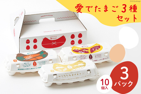 AH060 愛でたまご３種セット【 たまご 卵 長崎県 島原市 養鶏場 直送 】レビューキャンペーン