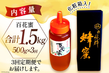 AI286 3回 定期便 国産 はちみつ 百花蜜 500g [長崎県 島原市]