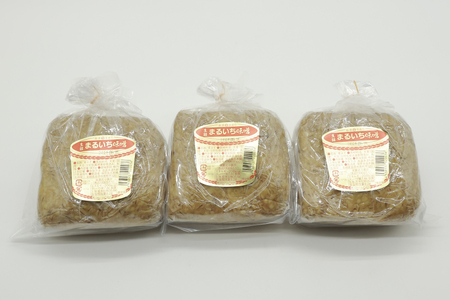 AI224 味噌 島原 手造り 生詰 まるいち味噌 900g 3個 計2.7kg [長崎県 島原市]