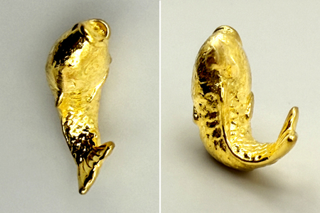 DJ251 K24 純金 鯉 8g 置物 鯉の泳ぐまち 島原記念オブジェ [ 長崎県 島原市 ]