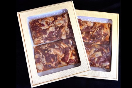 BE302雲仙もみじ豚「中落ちカルビ」スタミナ焼き1.2kg