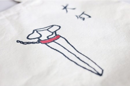 AF233 島原鉄道あるあるトートバッグ(犬釘)