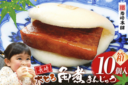 FG005 岩崎本舗 大とろ角煮まんじゅう 10個入 (箱)