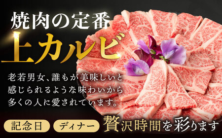 【6回定期便】焼肉 上 カルビ 500g / 長崎和牛 A5ランク キャンプ BBQ バーベキュー / 諫早市 / 野中精肉店 [AHCW053]