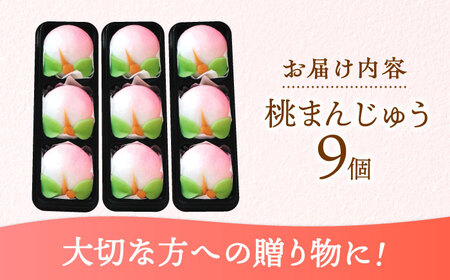 【長崎縁起菓子】桃まんじゅう9個入 / 桃まんじゅう まんじゅう お祝い こしあん / 諫早市 / 株式会社梅月堂 [AHBN008]