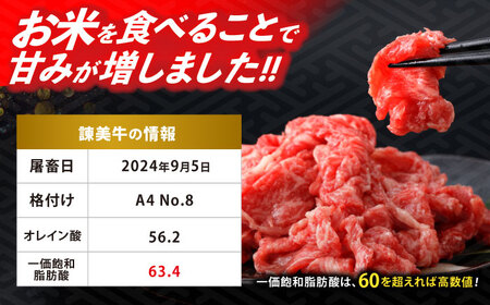 【特Aのブランド米で育てた】諫美牛 切り落とし 500g(250g×2) / 牛肉 ぎゅうにく 和牛 牛 肉 国産 切り落とし 切り落し 切りおとし / 諫早市 / 株式会社土井農場[AHAD090]