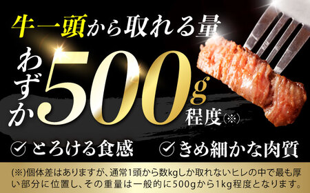 【3回定期便】 【唯一無二の贅沢！】長崎和牛 シャトーブリアン 300g(150g×2) / ヒレ ひれ ヒレステーキ ステーキ すてーき しゃとーぶりあん / 諫早市 / 野中精肉店[AHCW111]