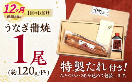 【12回定期便】『北御門』うなぎ蒲焼1尾入り/ 諫早市 /諫早観光物産コンベンション協会 [AHAB048]