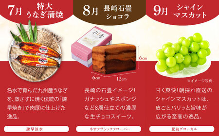 【諫早市市制施行20周年特別企画】【12回定期便】バラエティ定期便 諫早市セレクト / ステーキ 菓子 いちご 牡蠣 ハンバーグ しゅうまい うなぎ ケーキ シャインマスカット 米 豚肉 かまぼこ / 諫早市[AHDC040]