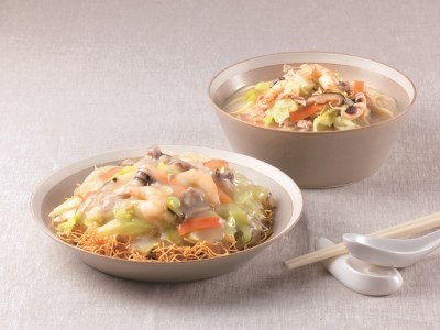 〈具材付〉冷凍ちゃんぽん・皿うどん各2食長崎ちゃんぽんお取り寄せ / 長崎ちゃんぽん 皿うどん うどん チャンポン /  諫早市 / サンクスラボ株式会社 [AHCH004]