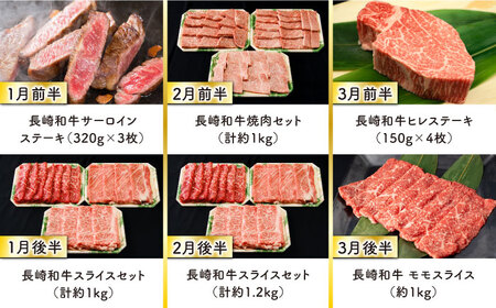 【24回定期便】長崎和牛毎月2回の贅沢すぎるコース（焼肉・鍋・ハンバーグ・ステーキ）総量約23.76kg / 牛肉 ハンバーグ はんばーぐ モモ もも ロース ろーす 肩ロース リブロース りぶろーす すき焼き すきやき しゃぶしゃぶ 焼肉 焼き肉 サーロインステーキ サーロイン さーろいん ステーキ すてーき 小分け 牛肉定期便 / 大村市 / おおむら夢ファームシュシュ[ACAA105]