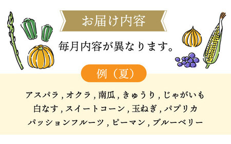 【6回定期便】シュシュの直売所から野菜・果物定期便コース / 便利な定期便 バラエティ定期便 野菜 やさい 定期便 果物 くだもの フルーツ ふるーつ 産地直送 フルーツ定期便 / 大村市 / おおむら夢ファームシュシュ[ACAA165]