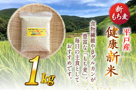 令和7年産 新もち麦 1kg [エコファーム永田 長崎県 平戸市 hr42bgy400000]