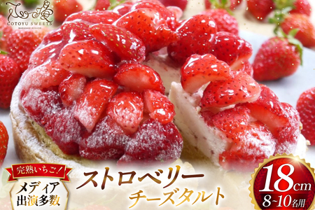 【期間限定】 いちご タルト ストロベリー チーズタルト 1ホール 18cm [心優-Cotoyu Sweets- 長崎県 平戸市 hr42bjo490009]