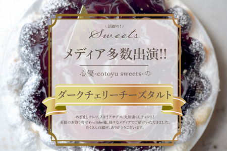 ケーキ タルト 贅沢 ダークチェリー タルト 1ホール 18cm [心優-Cotoyu Sweets- 長崎県 平戸市 hr42bjo490044]