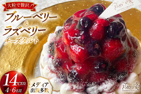 フルーツ ブルーベリー ラズベリー チーズ タルト 1ホール 14cm [心優-Cotoyu Sweets- 長崎県 平戸市 hr42bjo490059] 4,250円