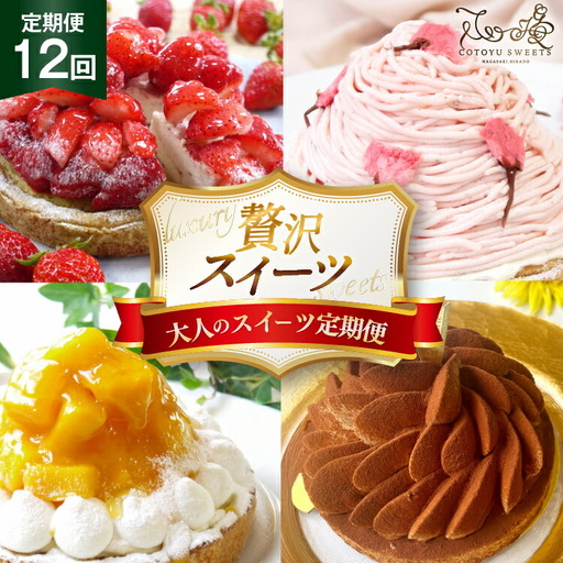 スイーツ 大人のスイーツ 定期便 12回 [心優-Cotoyu Sweets- 長崎県 平戸市 hr42bjo490080]