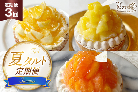 フルーツ タルト 夏香 パイン オレンジ ＆ ピンクグレープフルーツ 各回 1ホール 14cm 3回 定期便 総計3ホール [心優-Cotoyu Sweets- 長崎県 平戸市 hr42bgy420354]