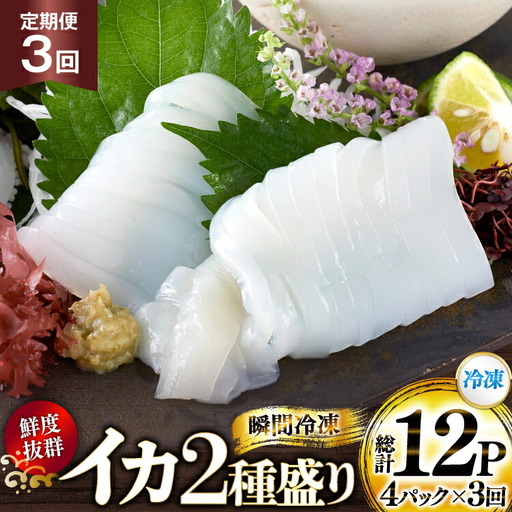 海鮮 魚介 イカ 2種盛り（胴体＋ エンペラ ・ ゲソ ） 3回 定期便 [舘浦漁業 長崎県 平戸市 hr42bgy420382]