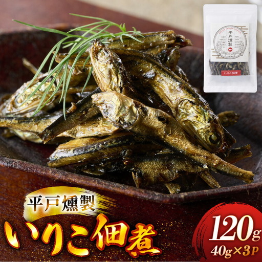 燻製 魚 おつまみ イリコ佃煮 40g 3p 総計120g セット [ひらど新鮮市場 長崎県 平戸市 hr42bgy400215]