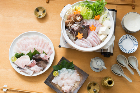 クエ クエ鍋 約1～2人前 セット 切身 約200g 1パック アラ身 約200g 1パック クエ出汁 500ml 2本 [いけす居食家 大徳利 長崎県 平戸市 hr42bgy390097] 