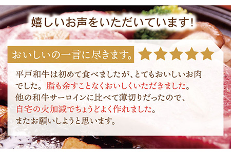 特選 平戸和牛 サーロインステーキ 約500g(250g×2枚)【萩原食肉産業有限会社】[KAD021]/ 長崎 平戸 肉 牛 牛肉 黒毛和牛 和牛 焼肉 ステーキ サーロイン 