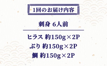 【12回定期便】鮮魚 6人前 詰め合わせ 900g【百旬館】[KAK040]/ 長崎 平戸 魚介類 魚 刺身 ブロック ヒラス ひらす ブリ ぶり 鯛 タイ たい 急速冷凍 真空 パック定期便