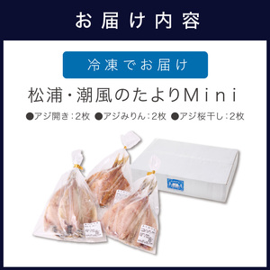 松浦・潮風のたより Ｍｉｎｉ( 魚 アジ 干物 開き みりん 桜干し 詰め合わせ セット大容量)【A5-016】