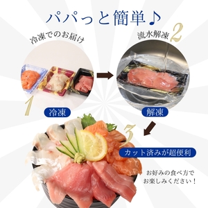 【B0-158】海鮮丼のたれ付！海鮮三昧贅沢3色丼セット 100g×3パック
