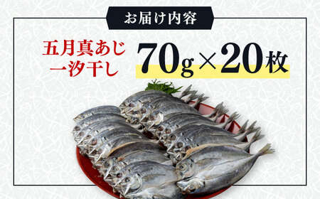 対馬 五月 真あじ 一汐干し 20枚 《 対馬市 》【 うえはら株式会社 】新鮮 アジ 干物 海産物 朝食 冷凍 [WAI015]