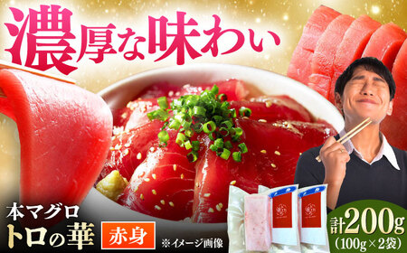 対馬産 本マグロ 赤身200g ≪対馬市≫【桐谷商店】 トロの華 対馬 新鮮 マグロ 赤身 鮪 刺身[WAQ111]