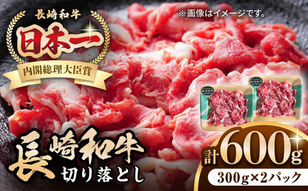 長崎和牛 切り落とし 600g（300g×2パック）《壱岐市》【長崎フードサービス】 肉 牛肉 赤身 小分け 国産 切落し 切り落し 冷凍配送 10000 10000円[JEP008]