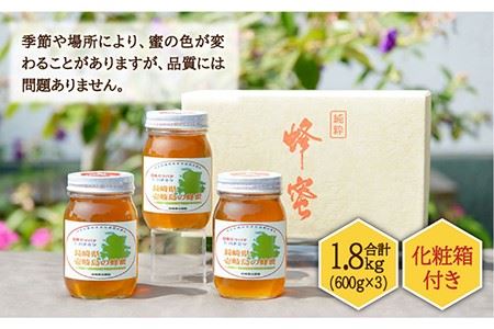 先行予約】ニホンミツバチ 生蜂蜜 600g×3（化粧箱付き） 【2026年6月