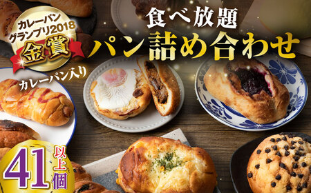 壱岐島満喫食べ放題 パック  41個 セット カレー パン ハード  ステーキ 朝食 高級 詰め合わせ 《壱岐市》【パンプラス】[JEU004] 51000 51000円