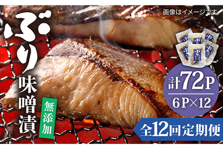 【全12回定期便】ブリ味噌漬 ブリ ぶり 味噌漬 味噌漬け 壱岐市 定期便 [JAH040] 156000 156000円