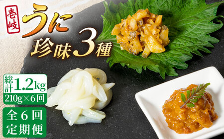 【全6回定期便】壱岐 うに 珍味 3本セット 【下久商店株式会社】[JBZ032] 102000 102000円
