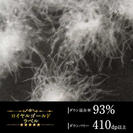 【キング】羽毛布団 二枚合わせ・デュエット マザーグースダウン93％（無地・ホワイト）《壱岐市》【富士新幸九州】 [JDH097]  ロイヤルゴールドラベル 布団 ふとん 羽毛ふとん 二枚合わせ 羽毛 ダウン 綿100％ キング 415000 415000円