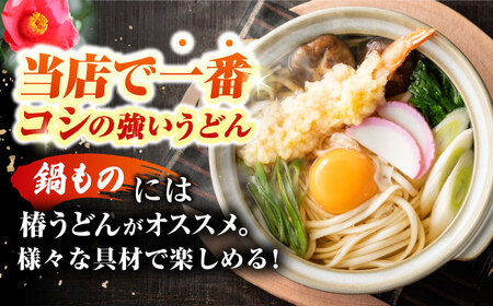 【コシのある細麺】椿うどん10袋 五島市/中本製麺[PCR009]  保存食 椿 五島 うどん 手延べ 五島うどん ウドン 麺 麺類