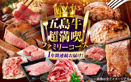 【12回定期便】大満足！五島牛 ファミリー特撰コース 五島市/五島市ふるさと納税[PZX030]