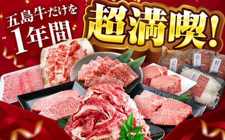 【12回定期便】大満足！五島牛 ファミリー特撰コース 五島市/五島市ふるさと納税[PZX030]