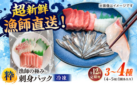 【全12回定期便】漁師の極み刺身パック（粋）1皿 五島市/Sun Sea Go Company 魚 おまかせ お任せ 鮮魚 五島列島[PGL020]