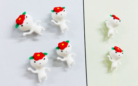 つばきねこマグネット 4袋（全身）五島市/五島あすなろ会 うまか食品[PAS058]