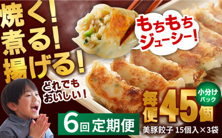 【全6回定期便】美豚餃子15個入×3袋 五島市 / 長崎フードサービス [PEL009] 餃子 焼餃子 焼き餃子 水餃子 揚げ餃子 豚肉 餃子 焼餃子 焼き餃子 水餃子 揚げ餃子 豚肉 餃子 焼餃子 焼き餃子 水餃子 揚げ餃子 豚肉 餃子 焼餃子 焼き餃子 水餃子 揚げ餃子 豚肉 餃子 焼餃子 焼き餃子 水餃子 揚げ餃子 豚肉