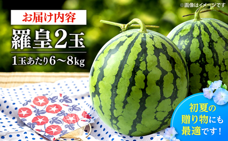 すいか 【2026年6月中旬より配送】 羅皇2玉  ＜武藤農園＞CFV007 すいか 