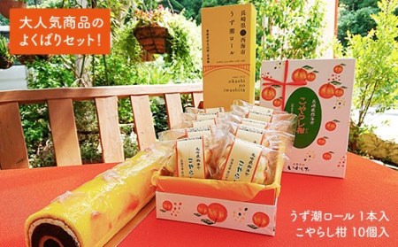 【日時指定可】うず潮ロールケーキ1本&こやらし柑10個 CAM002 ケーキ