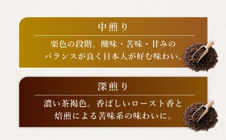 粉タイプ】【6回定期便】【飲み比べセット】自家焙煎コーヒー 4種類 各